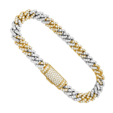 Diamond Cuban in 14k Two Tone Gold 5.31 Ctw